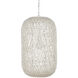 Cocoon 1 Light 15.5 inch Vanilla Pendant Ceiling Light, Medium