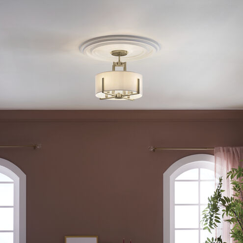 Malen LED 15.5 inch Champagne Bronze Semi Flush Mount Ceiling Light