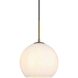 Baxter 1 Light 10 inch Satin Gold Pendant Ceiling Light