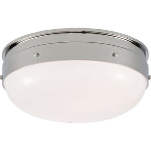Thomas O'Brien Hicks Flush Mount Ceiling Light in Polished Nickel, Small