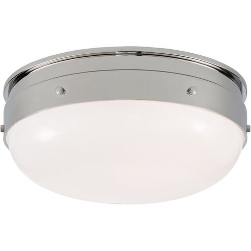 Thomas O'Brien Hicks 2 Light 13 inch Polished Nickel Flush Mount Ceiling Light, Small