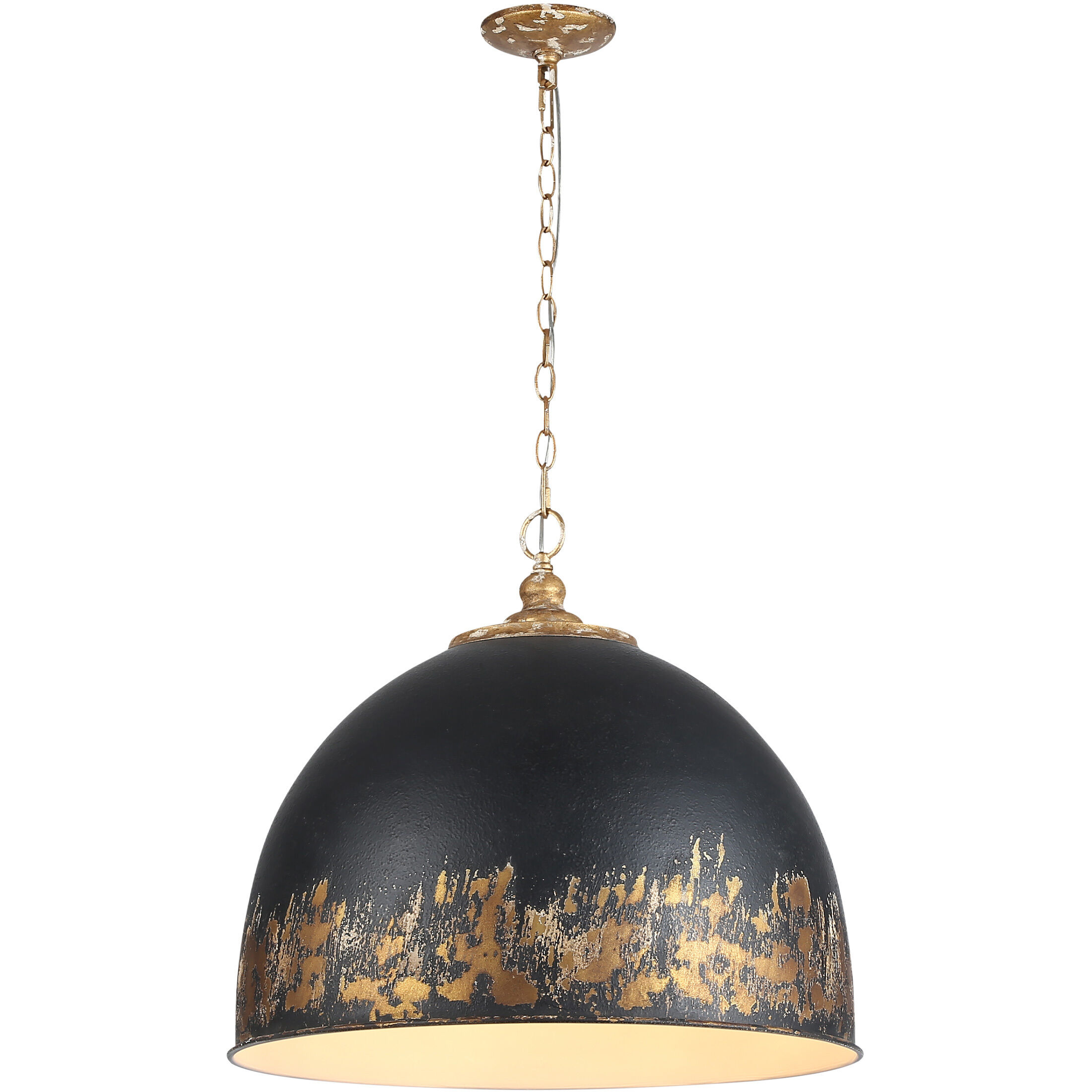 Alison Pendant Ceiling Light in Weathered Black Iron