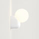 Lyra 1 Light 6.3 inch Gloss Glaze White Bathroom Wall Light
