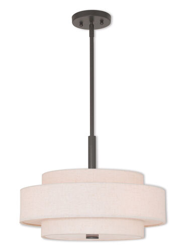 Meridian 4 Light 18 inch English Bronze Pendant Ceiling Light