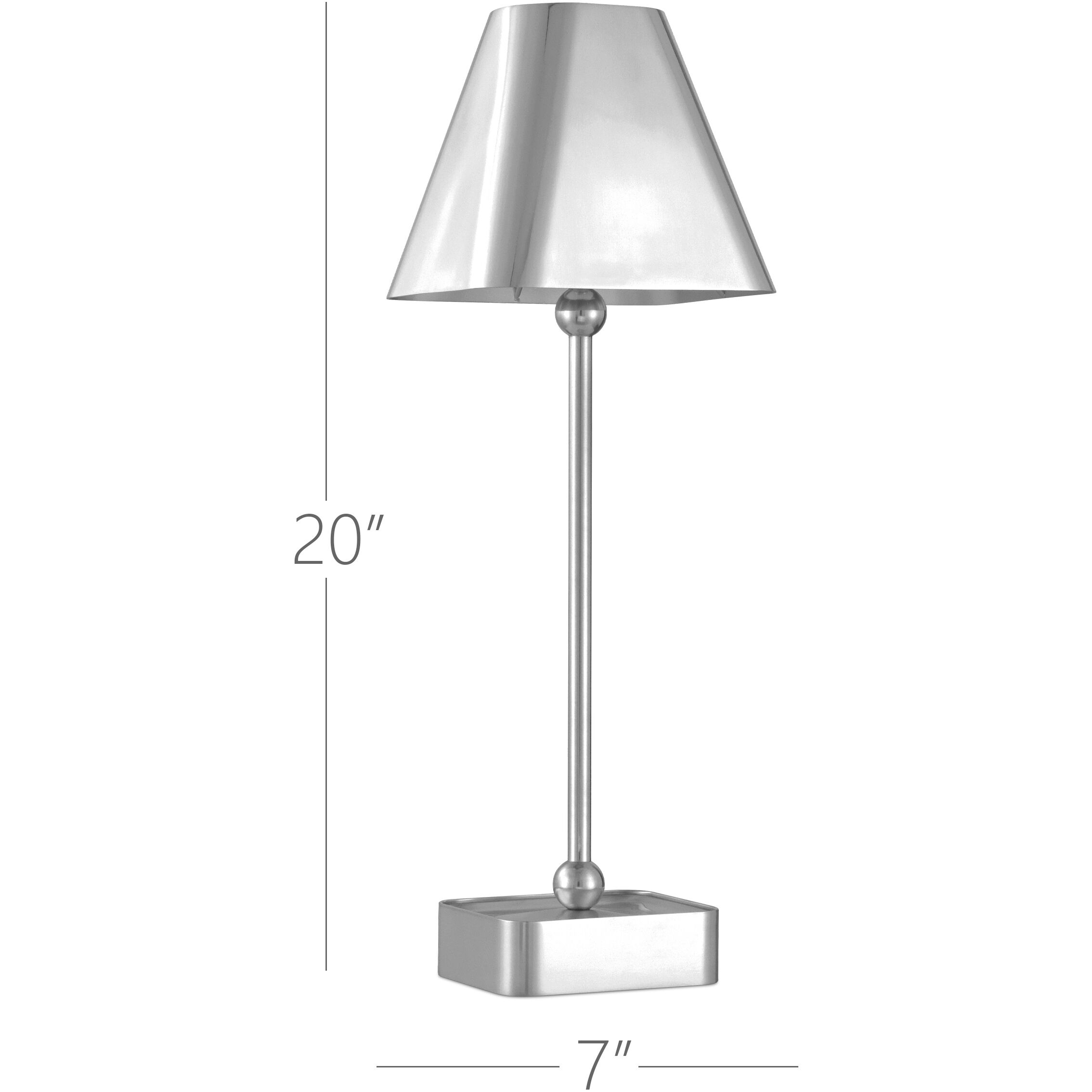 Gadabout 20 inch 2.80 watt Polished Nickel Cordless Table Lamp Portable Light