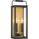 Aberdeen 2 Light 16.5 inch Sand Coal Black and Legacy Brass Outdoor Wall Sconce