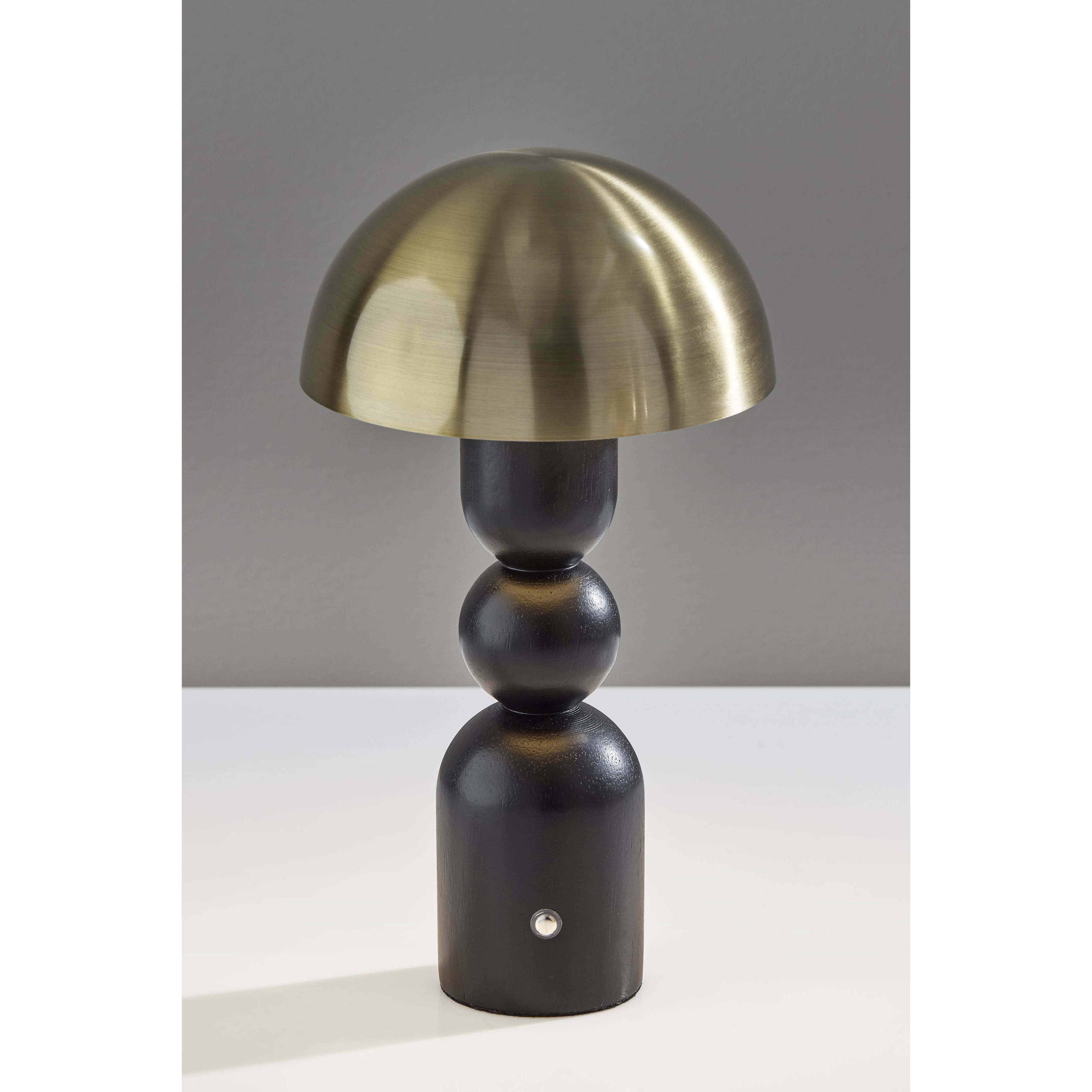 Connie 10.75 inch 2.00 watt Black and Antique Brass Cordless Table Lamp Portable Light