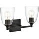 Gianni 2 Light 15 inch Black Bath Sconce Wall Light