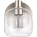 Valentina 1 Light 6.25 inch Brushed Nickel Vanity Light Wall Light