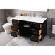 Hayes 60 X 22 X 35 inch Black Vanity Sink Set