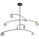 Athena LED 43.5 inch Matte Black and Brushed Brass Pendant Ceiling Light