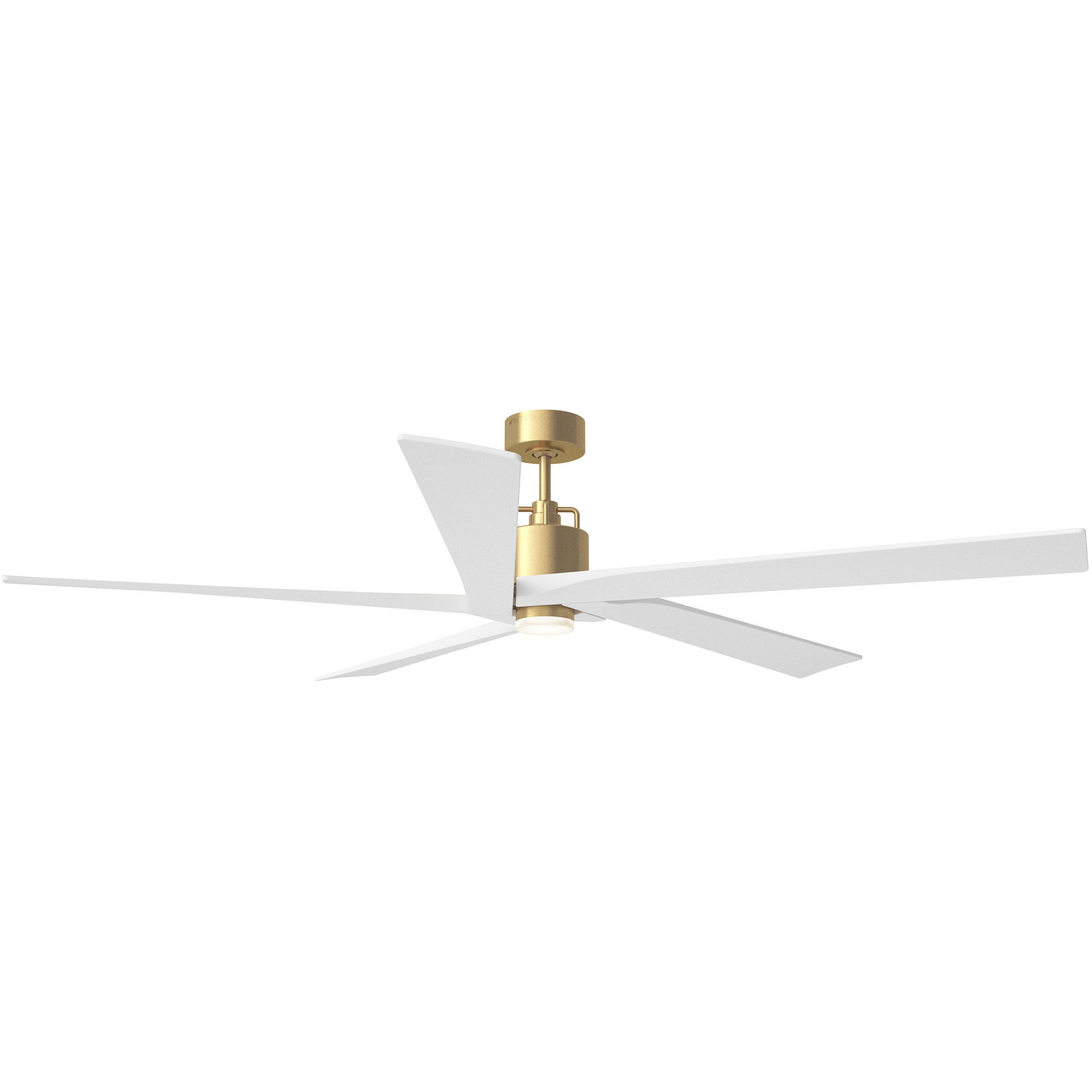 Aspen 70 inch Burnished Brass with Matte White Blades Ceiling Fan