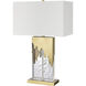 Custom Blend 28 inch 150.00 watt Natural with Brass Table Lamp Portable Light