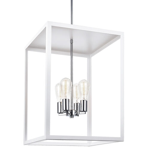 Flare 4 Light 16 inch White Chandelier Ceiling Light
