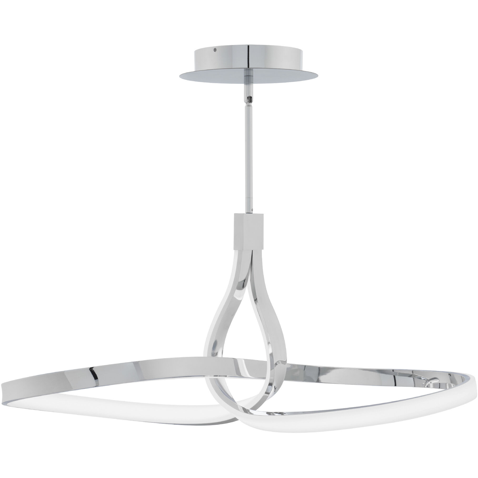 Mobius Linear Pendant Ceiling Light in Chrome, dweLED