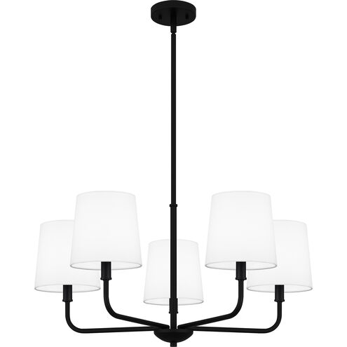 Gallagher 5 Light 28 inch Matte Black Chandelier Ceiling Light