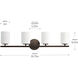 Replay 4 Light 31.13 inch Antique Bronze Bath Vanity Wall Light