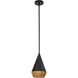 Alora Mood Daphne 1 Light 7.13 inch Matte Black/Brown Cotton Rope Pendant Ceiling Light in Matte Black and Brown Cotton Rope