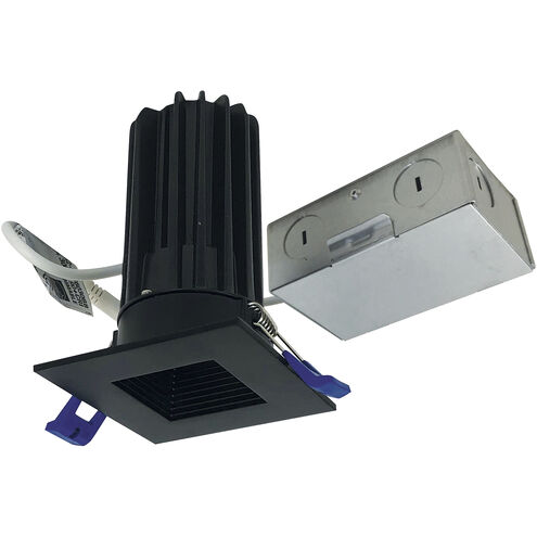 M2 Matte Black Mini Recessed Wet Location Downlight, Square Baffle
