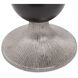 Swanson 20 X 15 inch Ebony and Nickle Drink Table