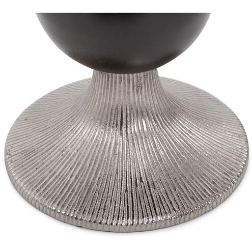 Swanson 20 X 15 inch Ebony and Nickle Drink Table
