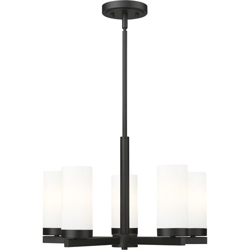 Danica 5 Light 19.5 inch Matte Black Chandelier Ceiling Light