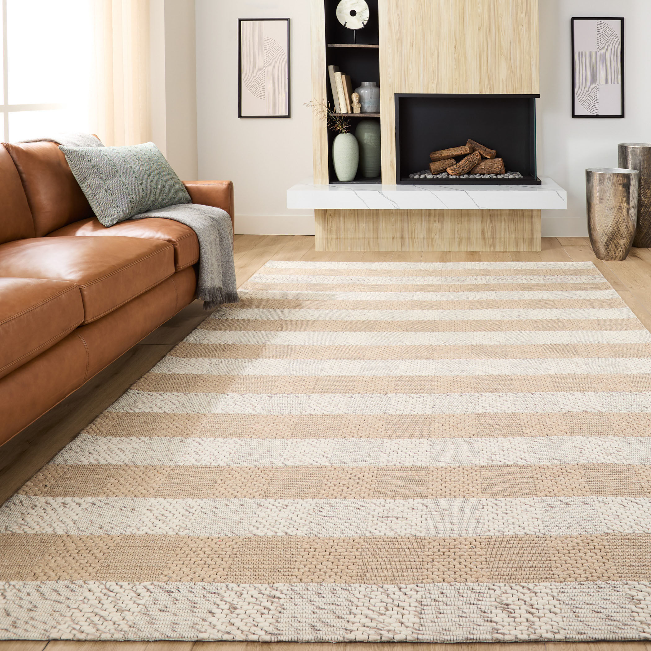 Jaya 90 X 63 inch Neutral Rug in 5 x 7
