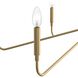 Pilar 6 Light 40 inch Brushed Gold Chandelier Ceiling Light