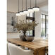 Renaud LED 46 inch Matte Black Linear Chandelier Ceiling Light