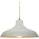Radiance 1 Light 13.5 inch Matte White and Champagne Gold and Antique Brass Pendant Ceiling Light