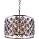 Madison 6 Light 20 inch Polished Nickel Pendant Ceiling Light in Silver Shade, Faceted Royal Cut, Urban Classic