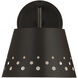 Katie 1 Light 8 inch Matte Black Wall Sconce Wall Light