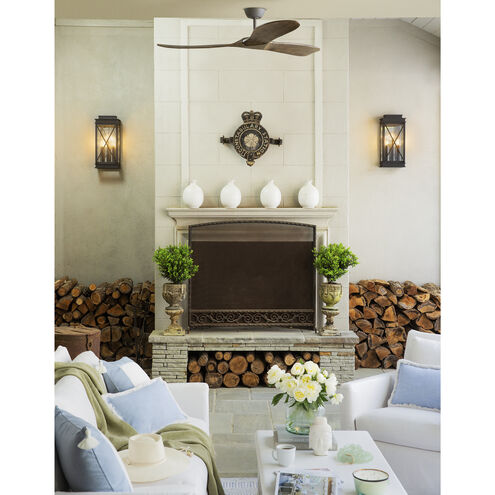 Montecito Outdoor Wall Mount Lantern in Black, Large