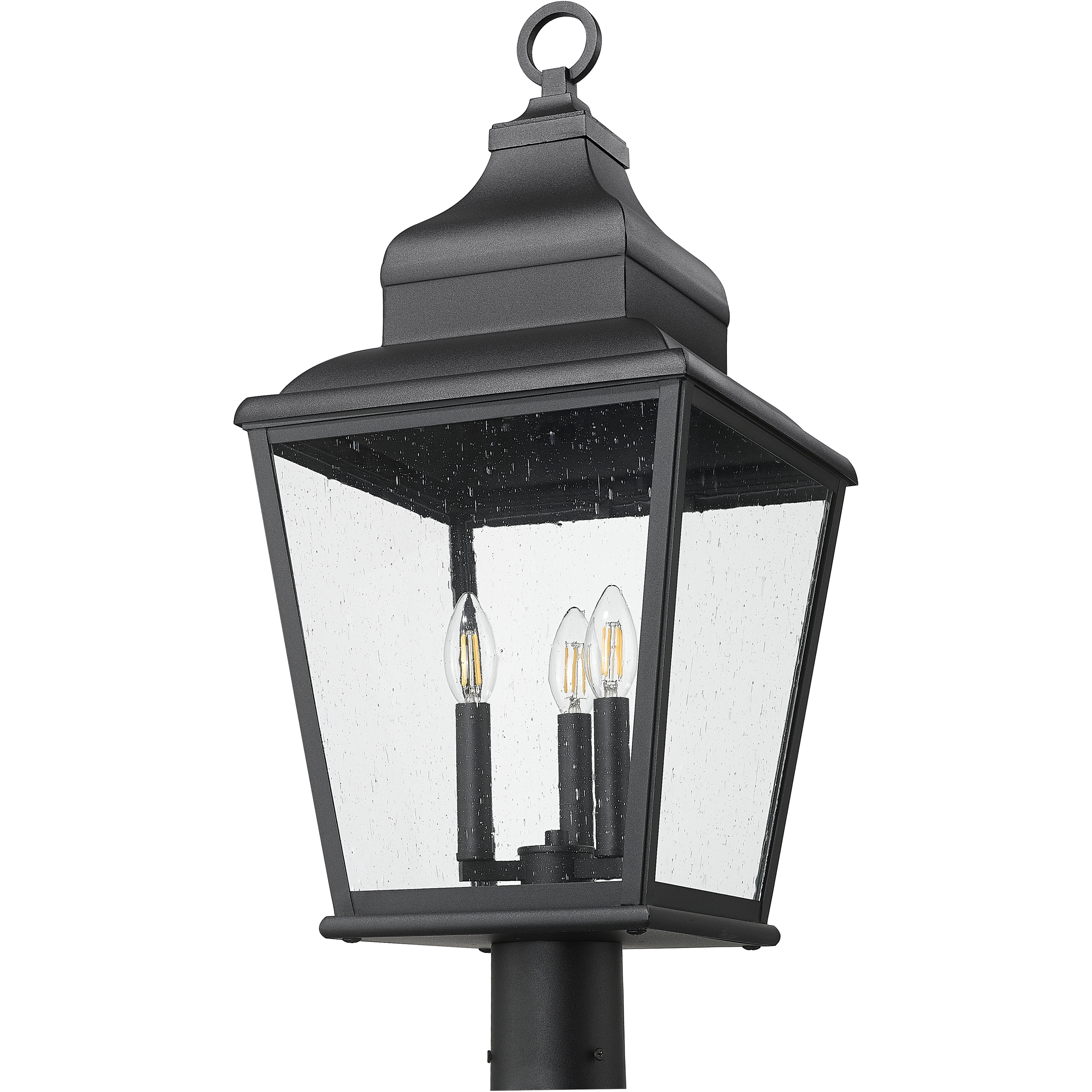 Raphael 3 Light 28 inch Sand Black Outdoor Post Mount Fixture in Soft Sand Black