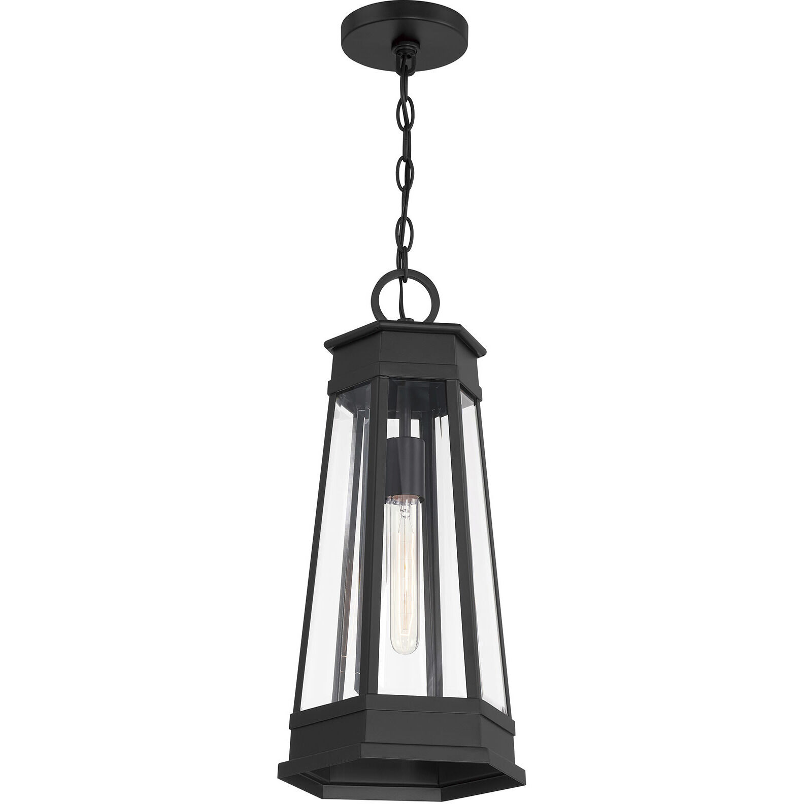 Payne 1 Light 9.5 inch Matte Black Outdoor Hanging Lantern