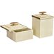 Brenner 5.25 X 5.25 inch Ivory with Brown Box, Set of 2