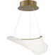 Rinkle LED 9.75 inch French Gold Single Pendant Ceiling Light