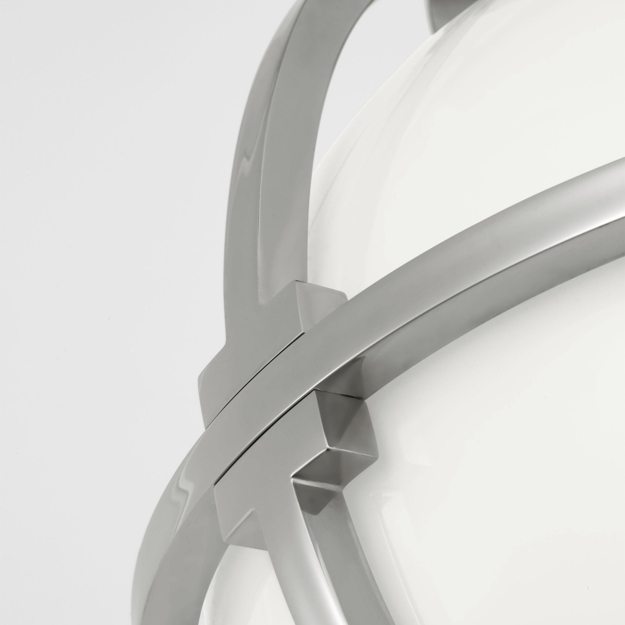 Chapman & Myers Gracie LED 10 inch Polished Nickel Captured Globe Flush Mount Ceiling Light