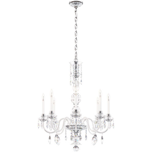 Hamilton Nouveau 8 Light 28 inch Polished Silver Chandelier Ceiling Light, Adjustable Height