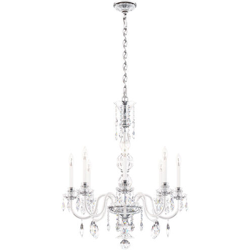 Hamilton Nouveau 8 Light 28 inch Polished Silver Chandelier Ceiling Light, Adjustable Height