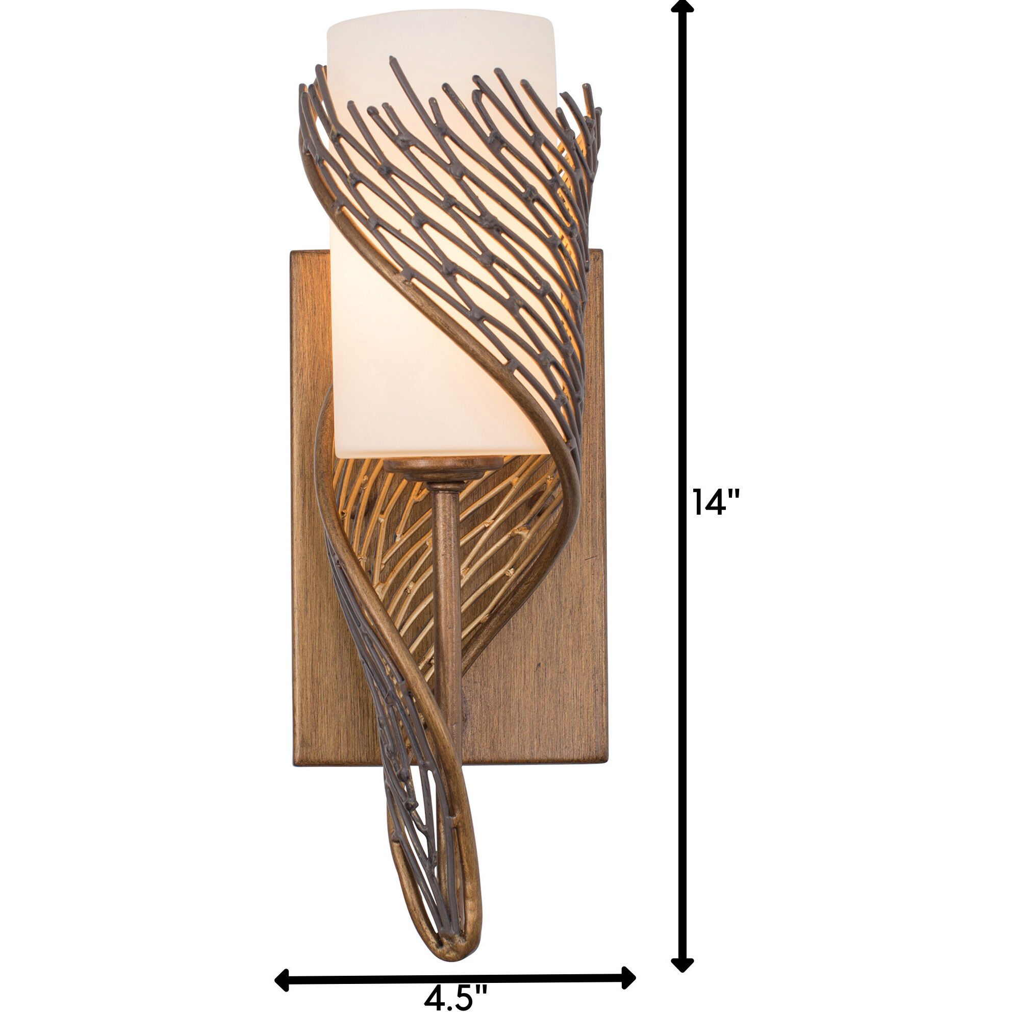 Flow 1 Light 4.5 inch Hammered Ore Right Sconce Wall Light