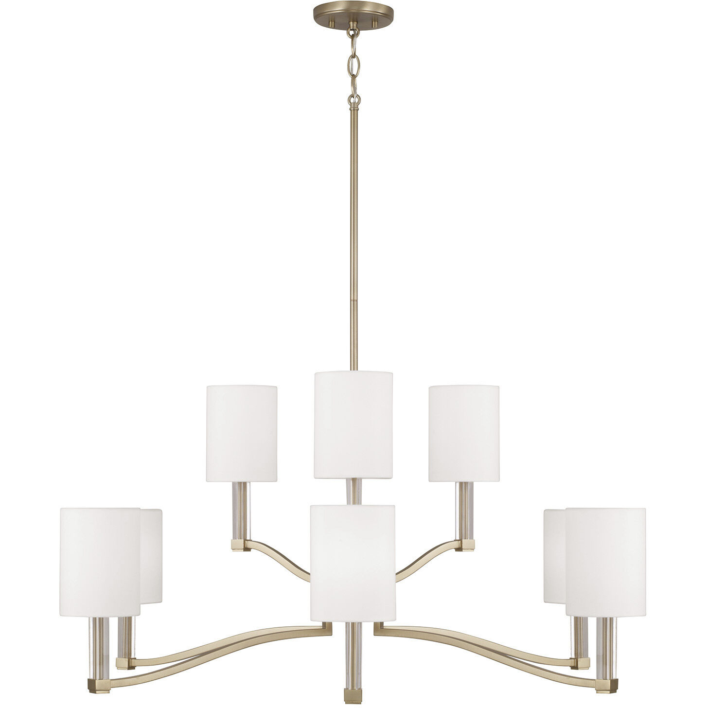 Ingrid 9 Light 40 inch Matte Brass Chandelier Ceiling Light
