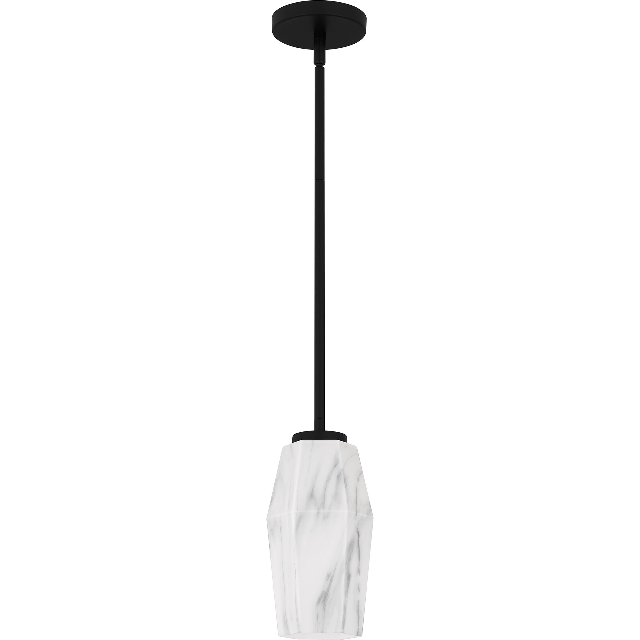Fogel 1 Light 5 inch Matte Black Mini Pendant Ceiling Light, Small