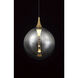 Iissa LED 6.25 inch Gold Pendant Ceiling Light in Smoke