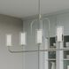 Mack 5 Light 46 inch Brushed Nickel Linear Chandelier Ceiling Light