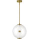 Elin LED 14 inch Lacquered Brass Pendant Ceiling Light
