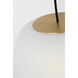Drew & Jonathan Nico 1 Light 13.25 inch Satin Brass Pendant Ceiling Light in Standard