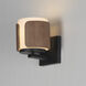 Draughtsman 1 Light 6 inch Walnut and Black Wall Sconce Wall Light in Satin White