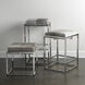 Shelby 27 inch Grey Hide & Nickel Metal Counter Stool in Grey Hide and Nickel Metal