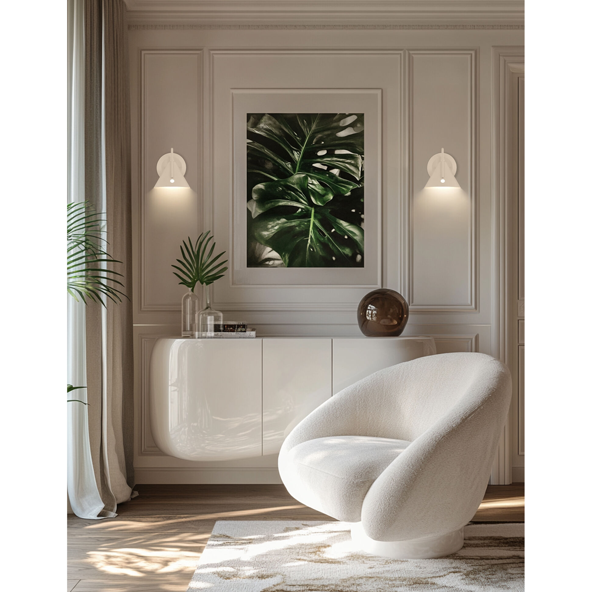 Zag Wall Sconce Wall Light in White